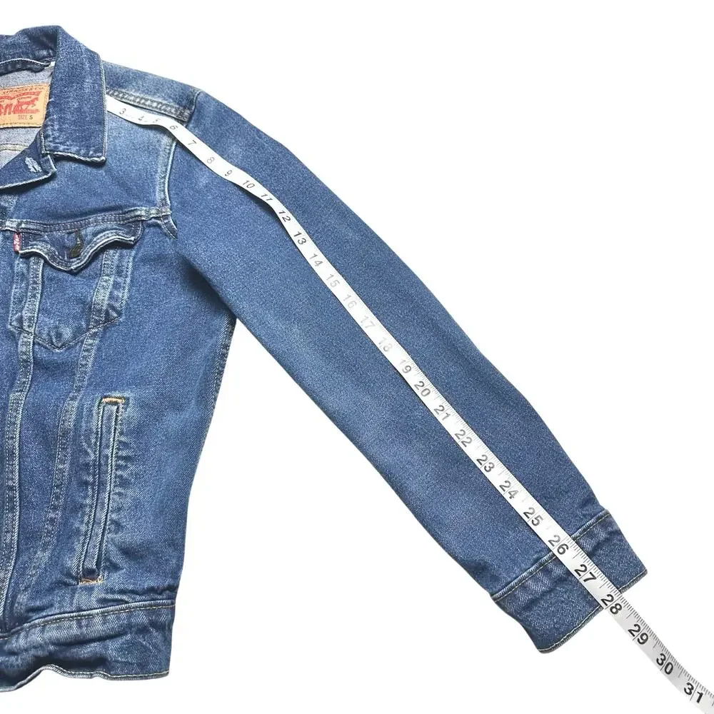 Levi’s | Women | Classic Blue Distressed Work Denim Jean Jacket | Size Small